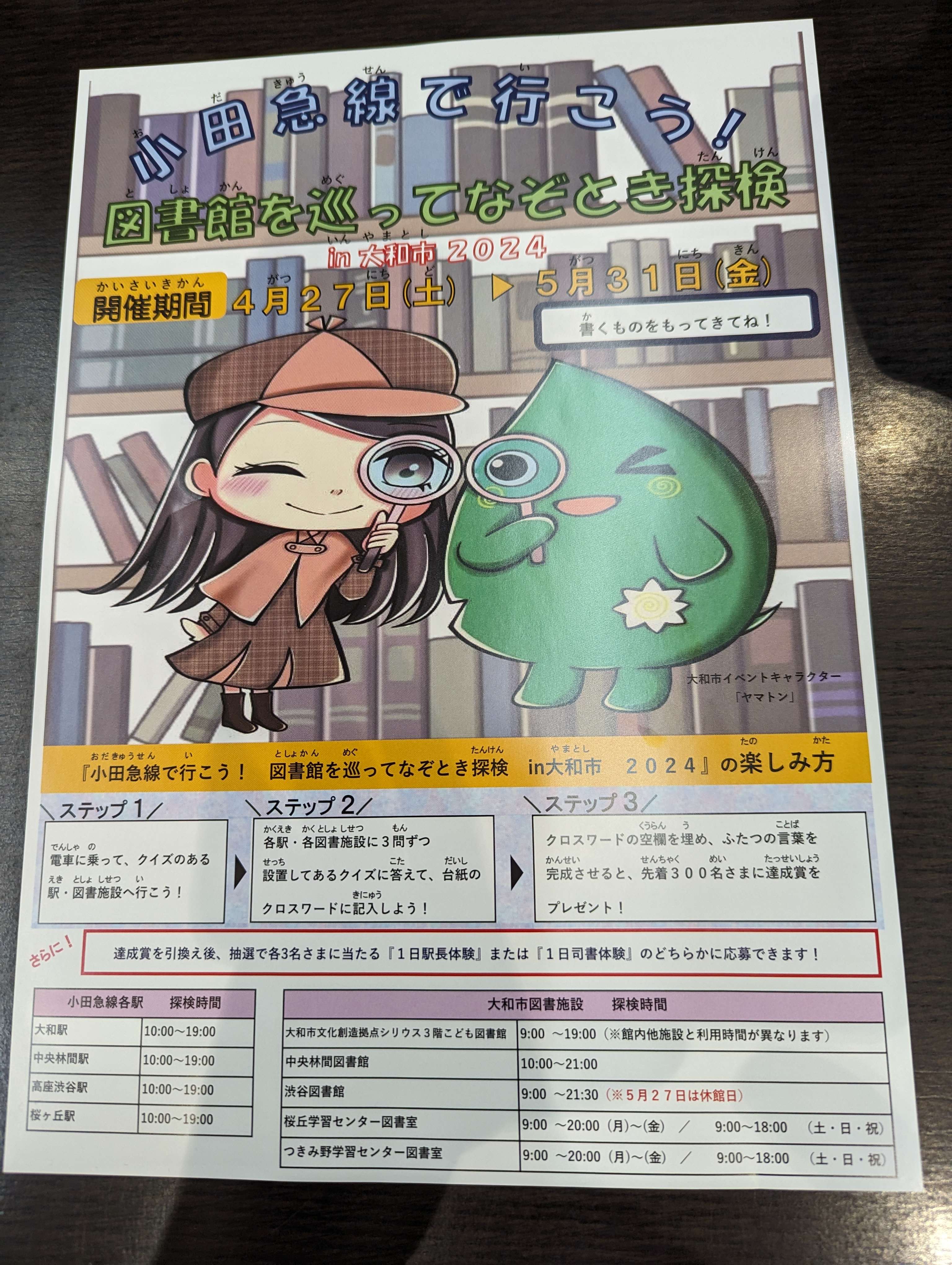 小田急線で行こう　図書館をめぐってなぞとき探検